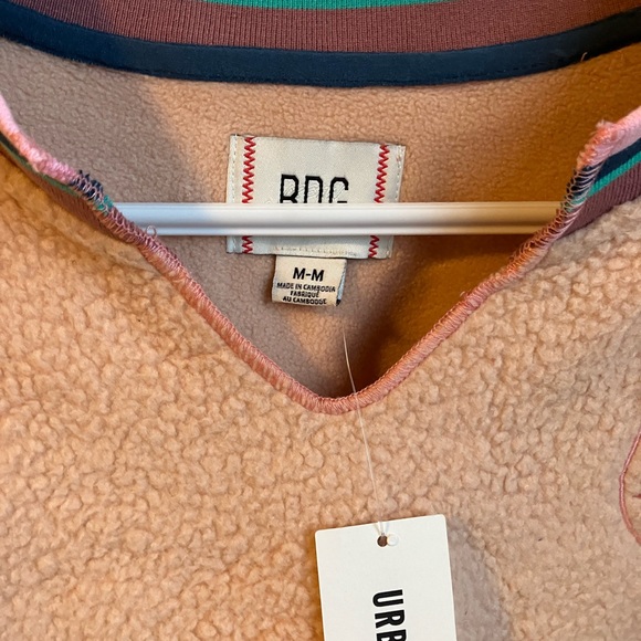 Urban outfitters Sherpa crop top hoodie - Picture 2 of 5